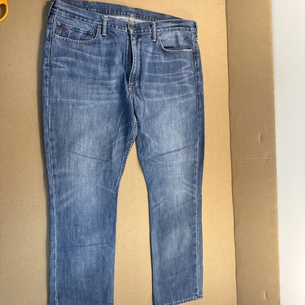 Men's Polo Ralph Lauren Denim Jeans White Label 381‎ Light Blue Wash 40x30